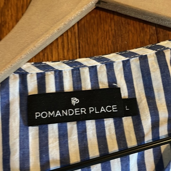 Tuckernuck X Pomander Place | Lizzie Dress Blue White Stripe Cotton Size Large - Picture 5 of 8